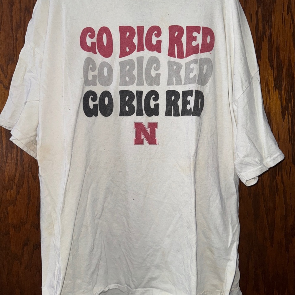 White 'Go Big Red' T-Shirt
